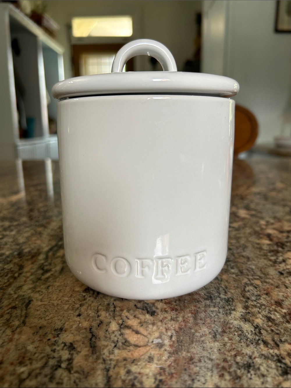 Threshold White Ceramic Coffee Canister with Lid